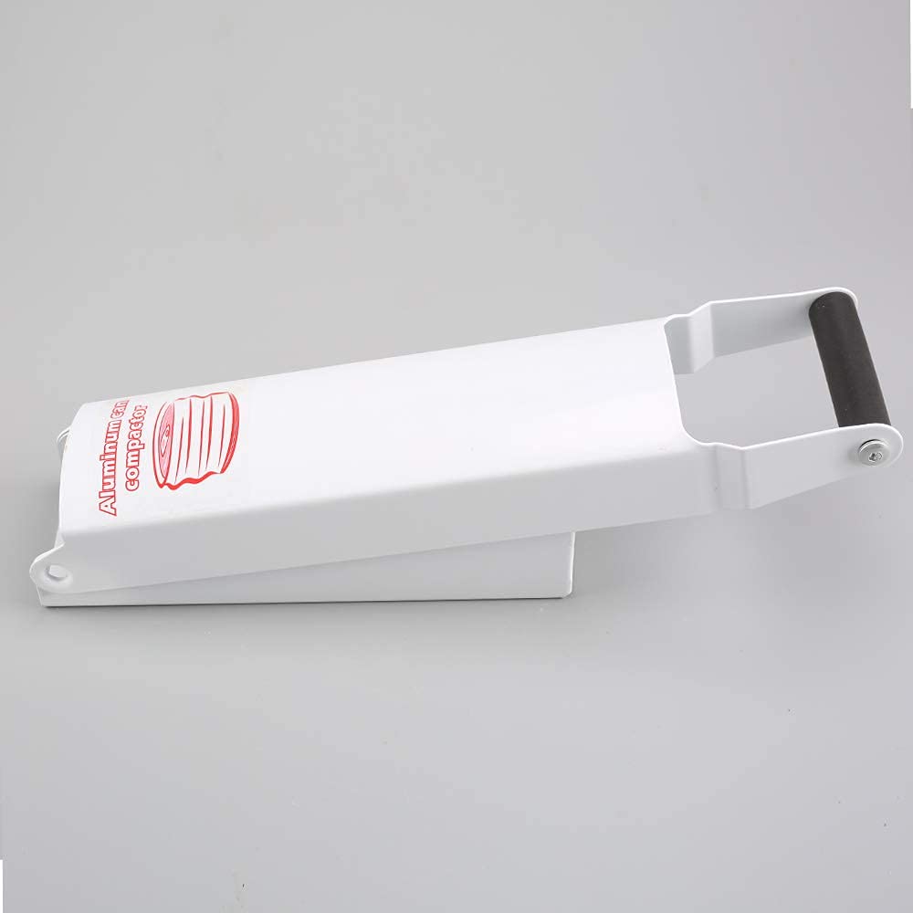 White Wall-Mounted Aluminum Can Crusher G264699