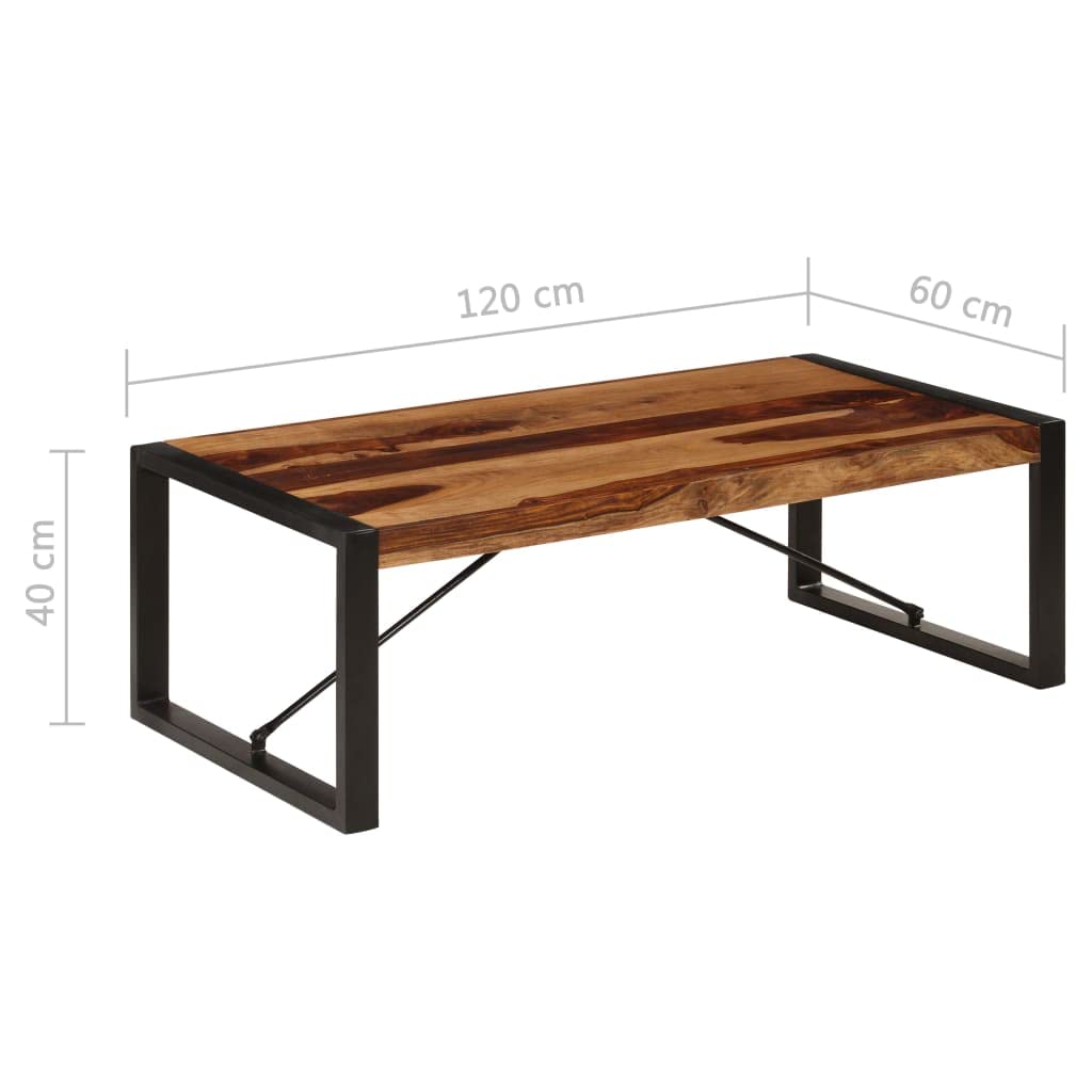 Brown Solid Sheesham Wood Coffee Table B403