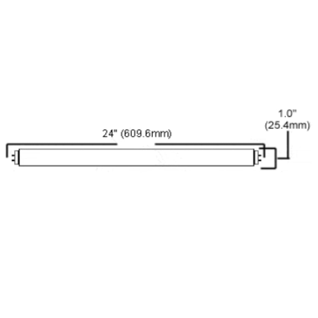 24 Inch T8 Fluorescent Tube Light Bulb 18W 4100K Cool White G13 Bi-Pin Base 1200 Lumen 2 Foot Linear Lamp Pack of 30 S766802
