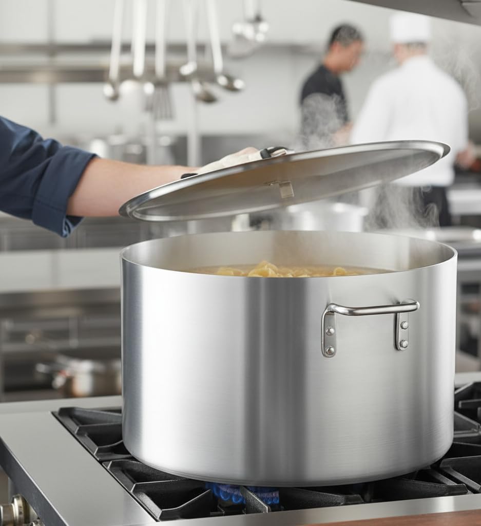 60 Qt Aluminum Sauce Pot with Cover V613