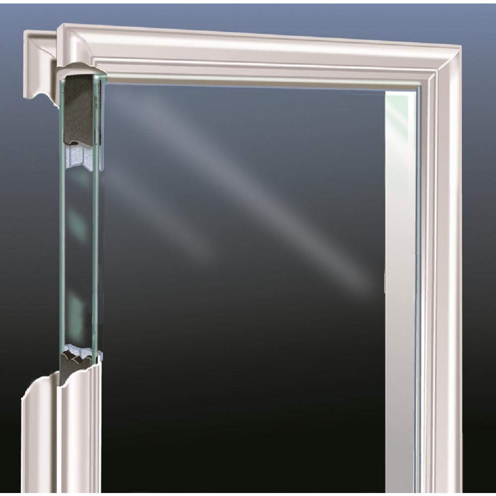 Primed Fiberglass 1/2 Lite Clear Glass Prehung Entry Door 36" x 80" E590
