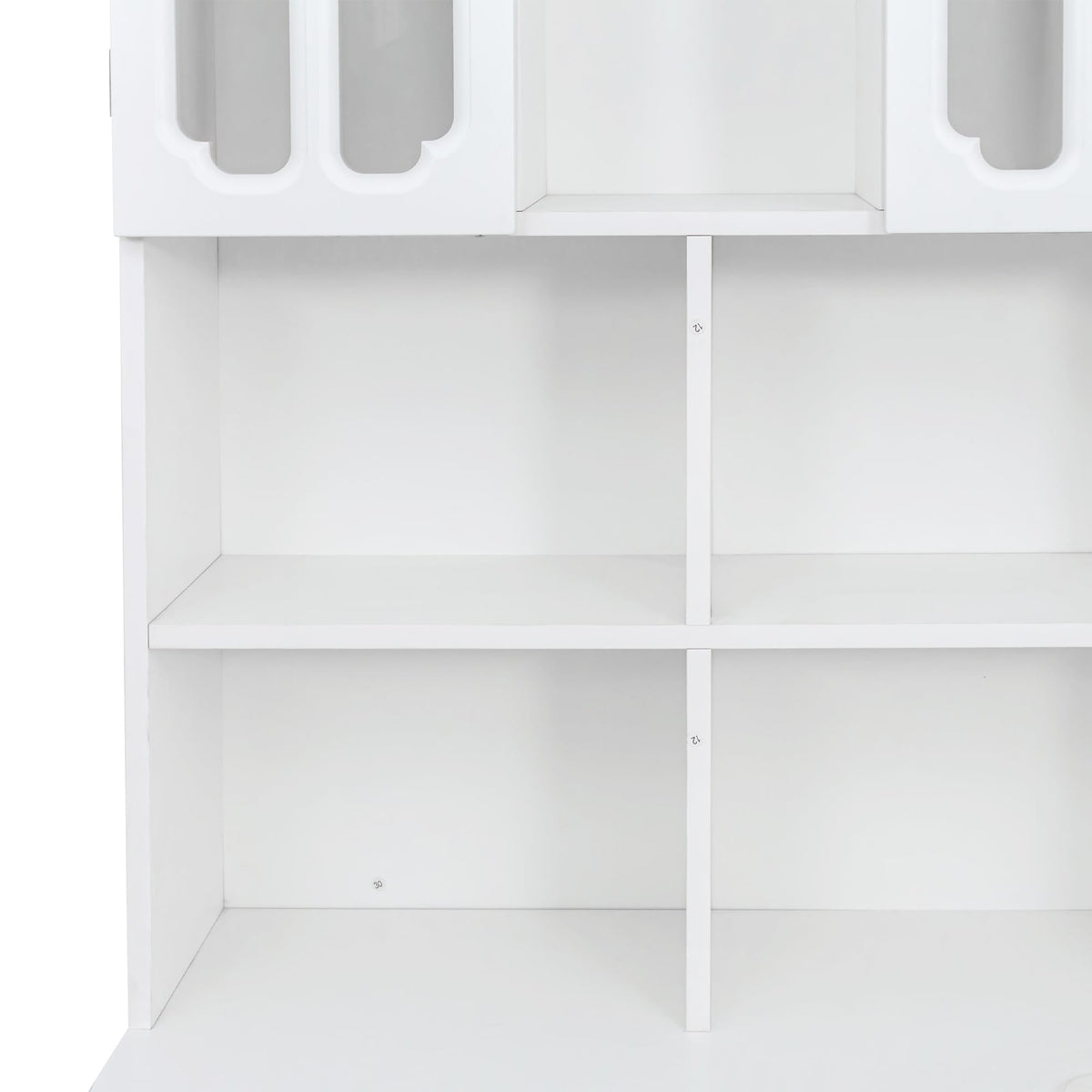 White L Shaped Corner Computer Desk with Bookshelf and Drawer V61560