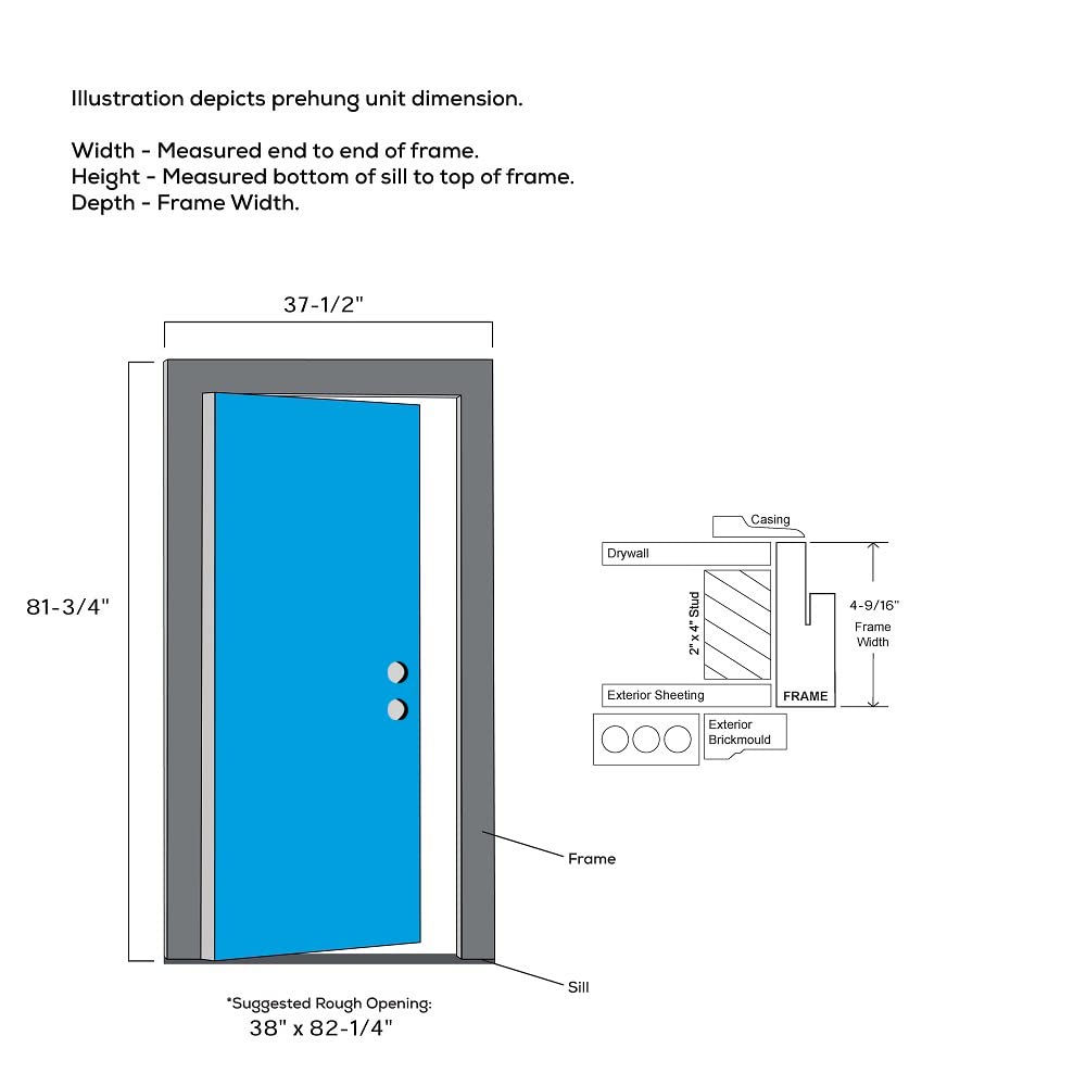 Fiberglass Smooth Primed Left Hand In-Swing Prehung Front Door Full Lite Clear Glass 36" x 80" E35982