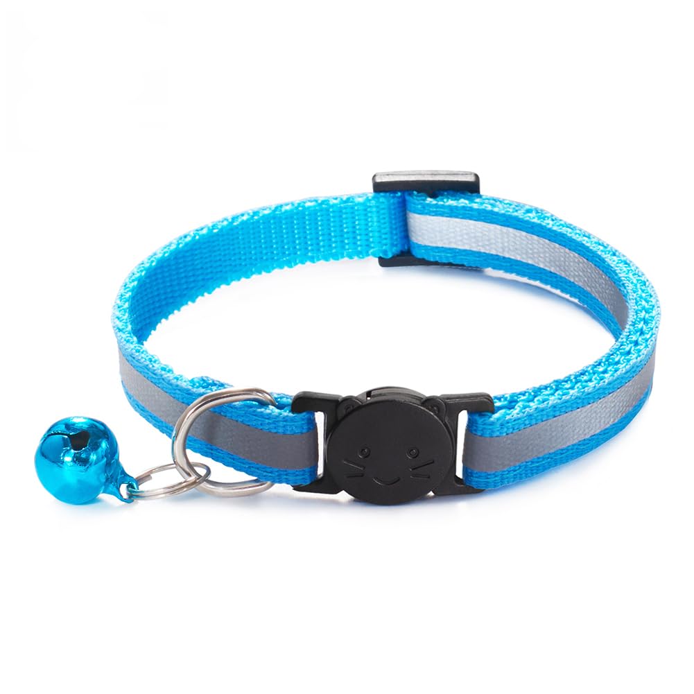 6 Pack Reflective Nylon Cat Collar with Bell Y3243