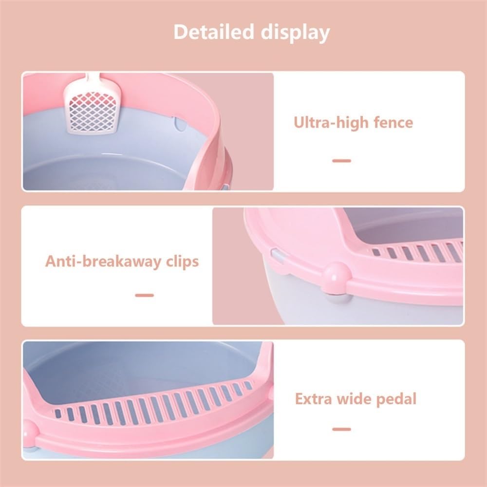 Semi-Enclosed Cat Litter Box B9336