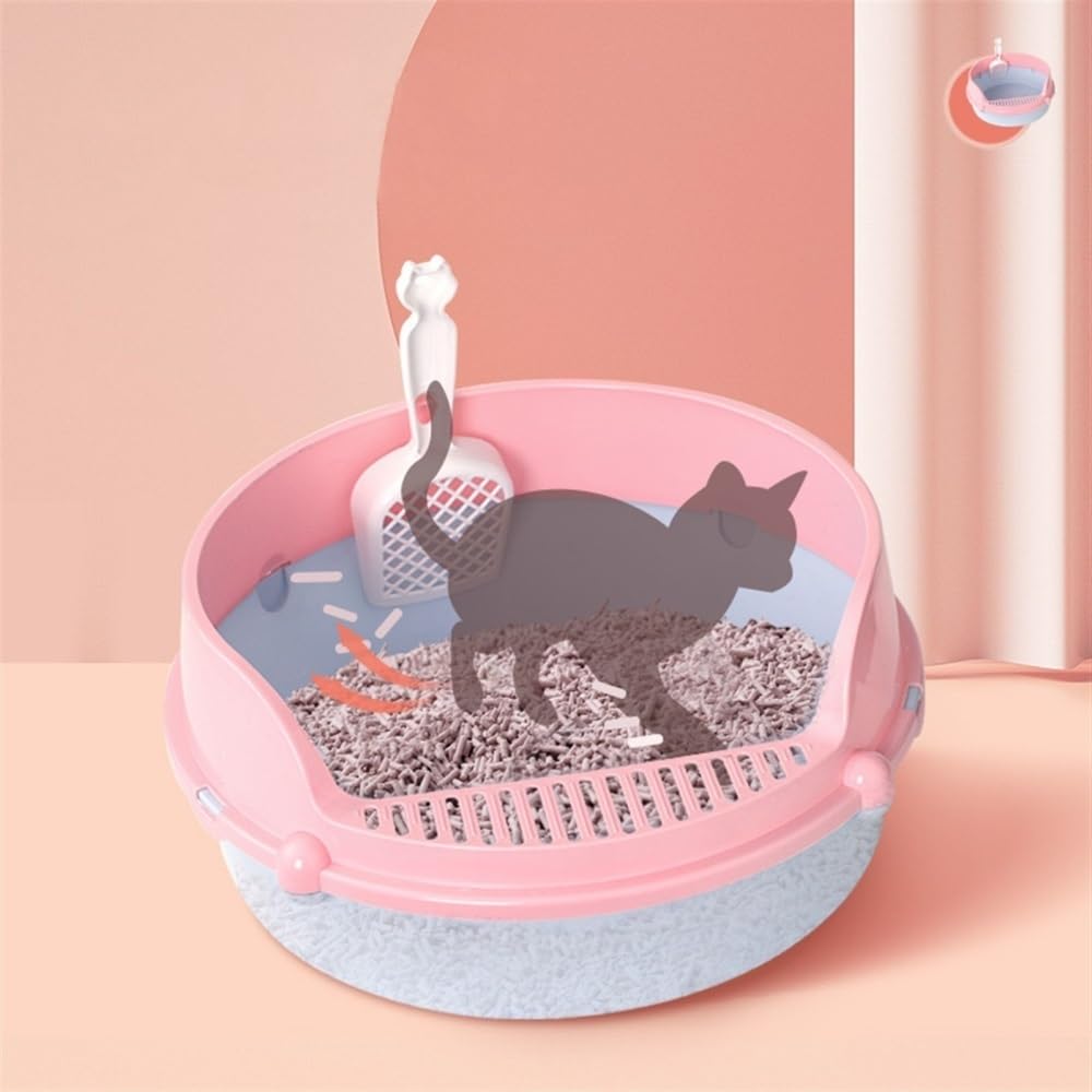 Semi-Enclosed Cat Litter Box B9336