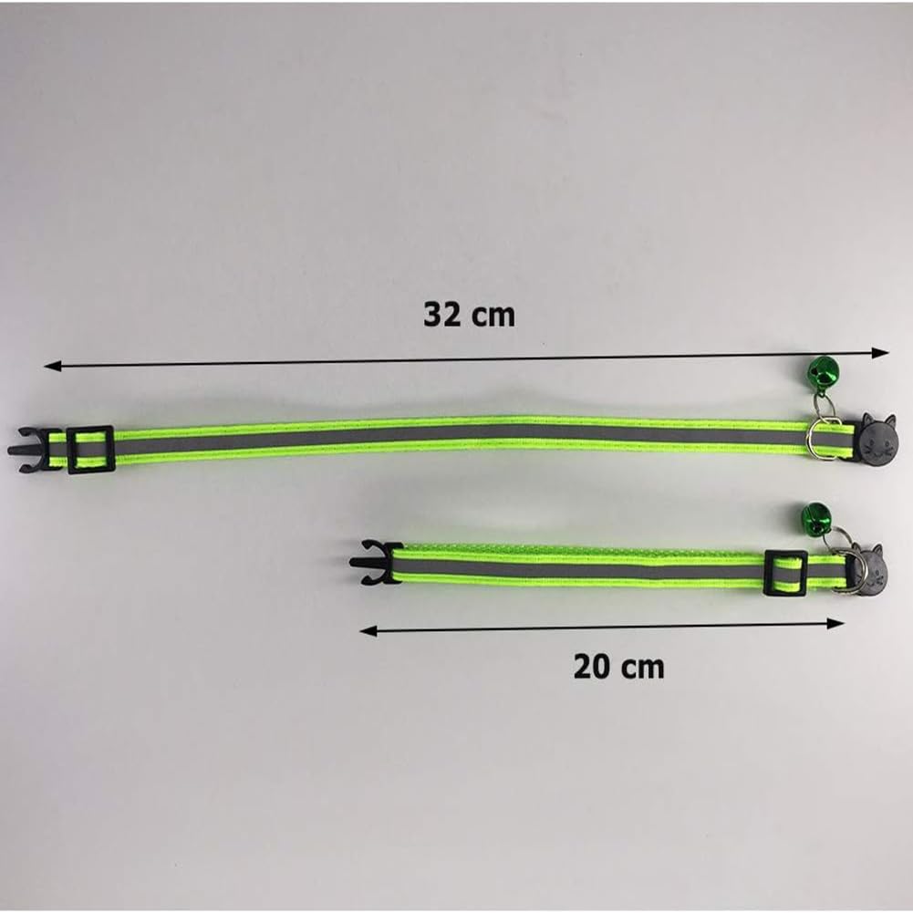6 Pack Reflective Nylon Cat Collar with Bell Y3243