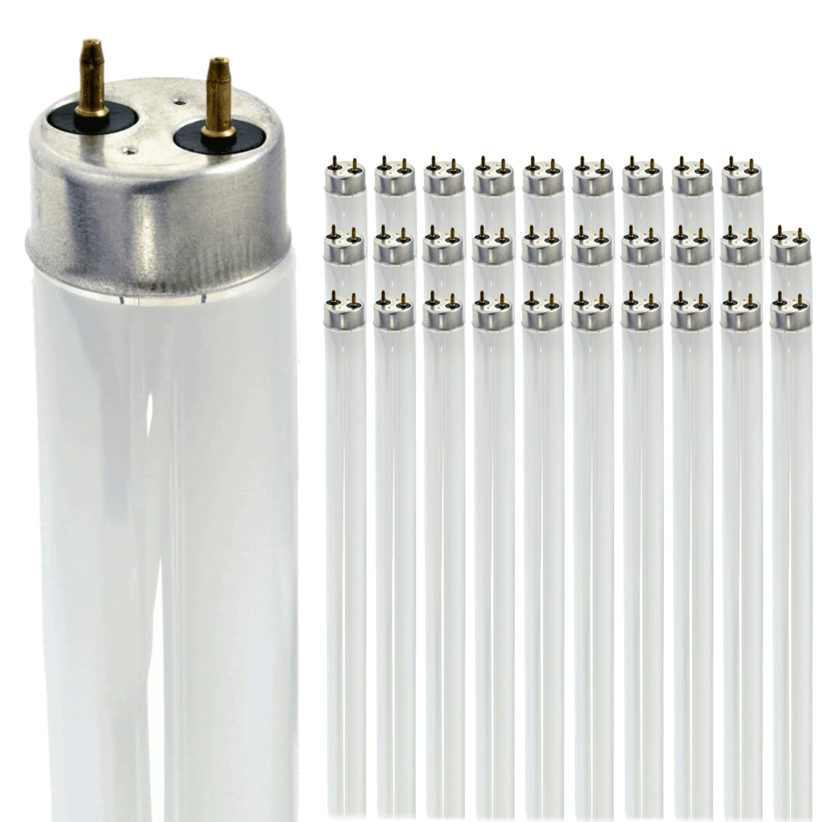 24 Inch T8 Fluorescent Tube Light Bulb 18W 4100K Cool White G13 Bi-Pin Base 1200 Lumen 2 Foot Linear Lamp Pack of 30 S766802