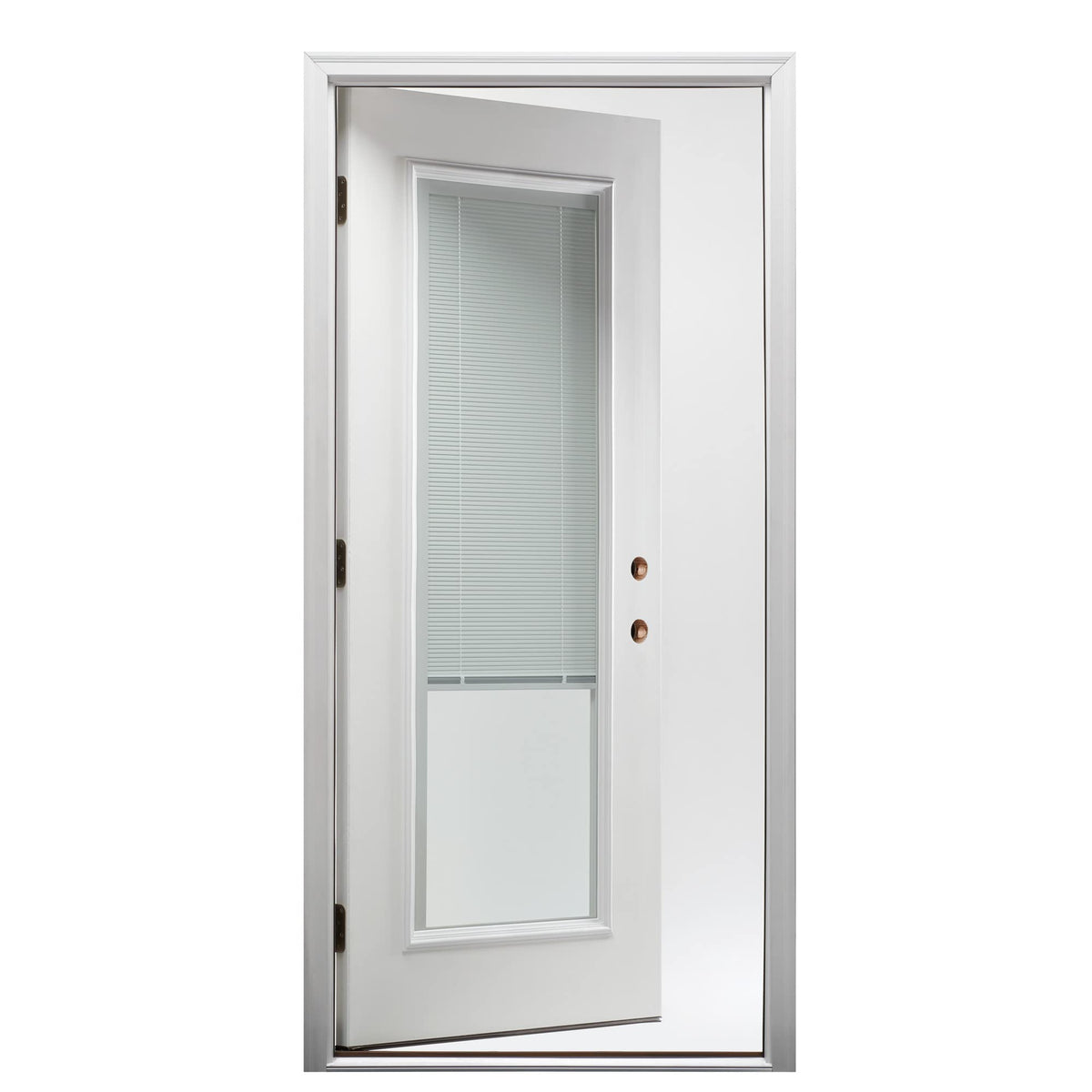 Fiberglass Smooth Primed Left Hand In-Swing Prehung Front Door Full Lite Clear Glass 36" x 80" E35982