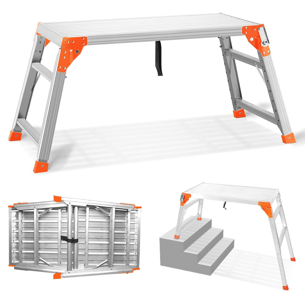 Adjustable Aluminum Folding Work Platform 330 lbs Capacity S25750