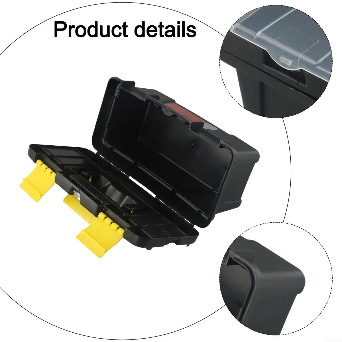 10-Inch Plastic Tool Box with Reinforced Handle and Secure Latches S7378