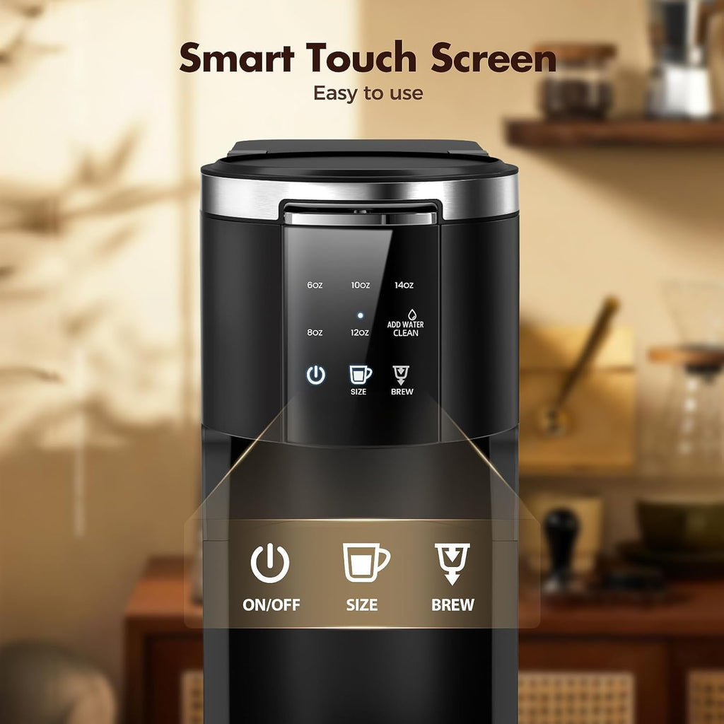 Single Serve 2 in 1 Coffee Maker with 40oz Removable Water Reservoir F653