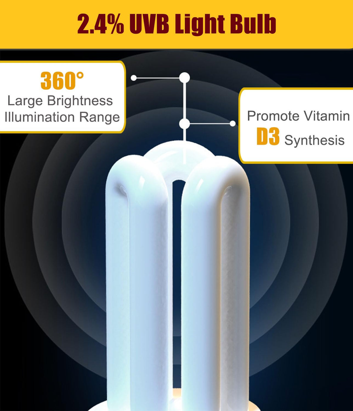 Bird Cage Light Fixture Combo Kit with 2.4 UVB UVA 20W Compact Fluorescent Bulb U161