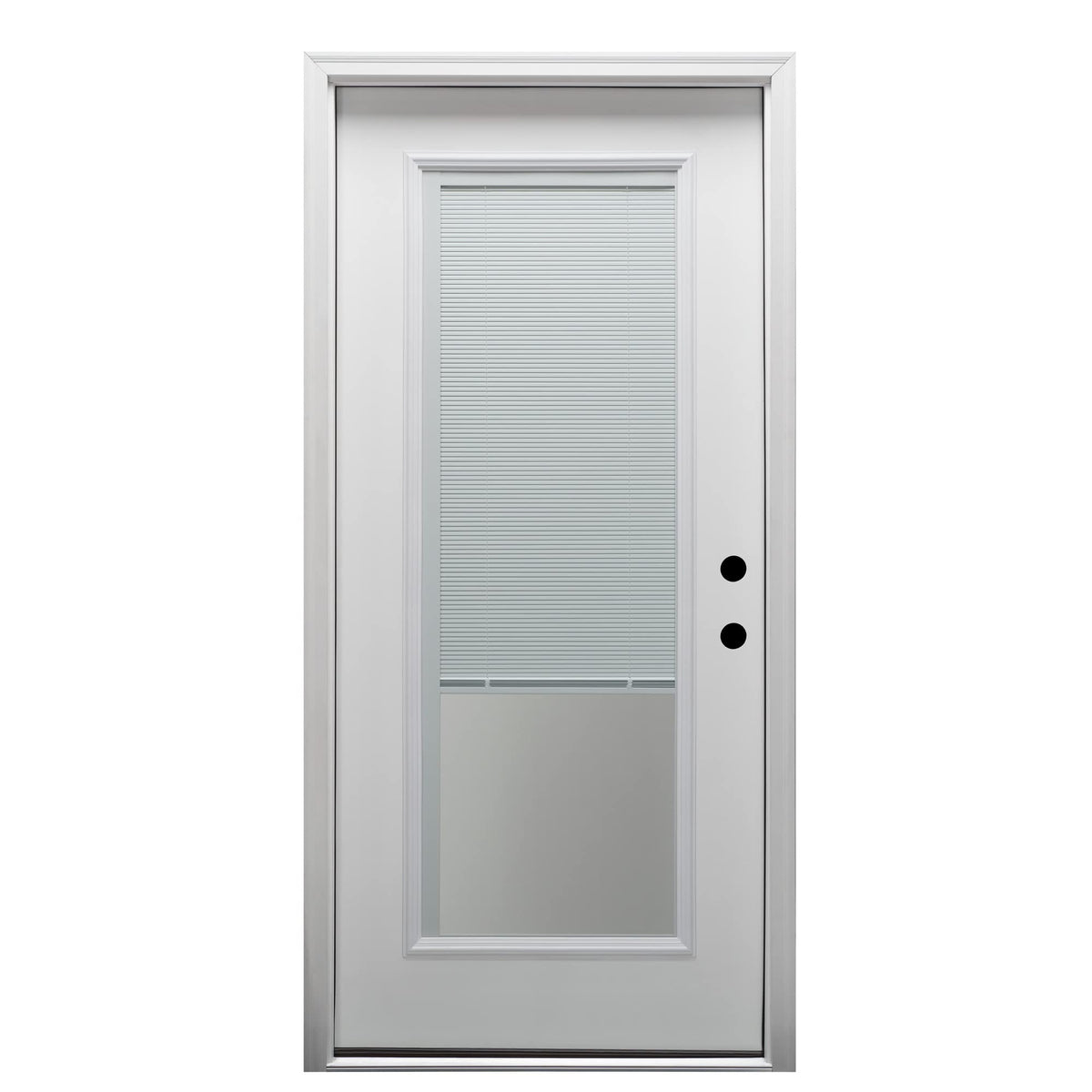 Fiberglass Smooth Primed Left Hand In-Swing Prehung Front Door Full Lite Clear Glass 36" x 80" E35982