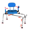 Sliding Shower Chair Tub Transfer Bench with 360° Swivel Seat Q5324
