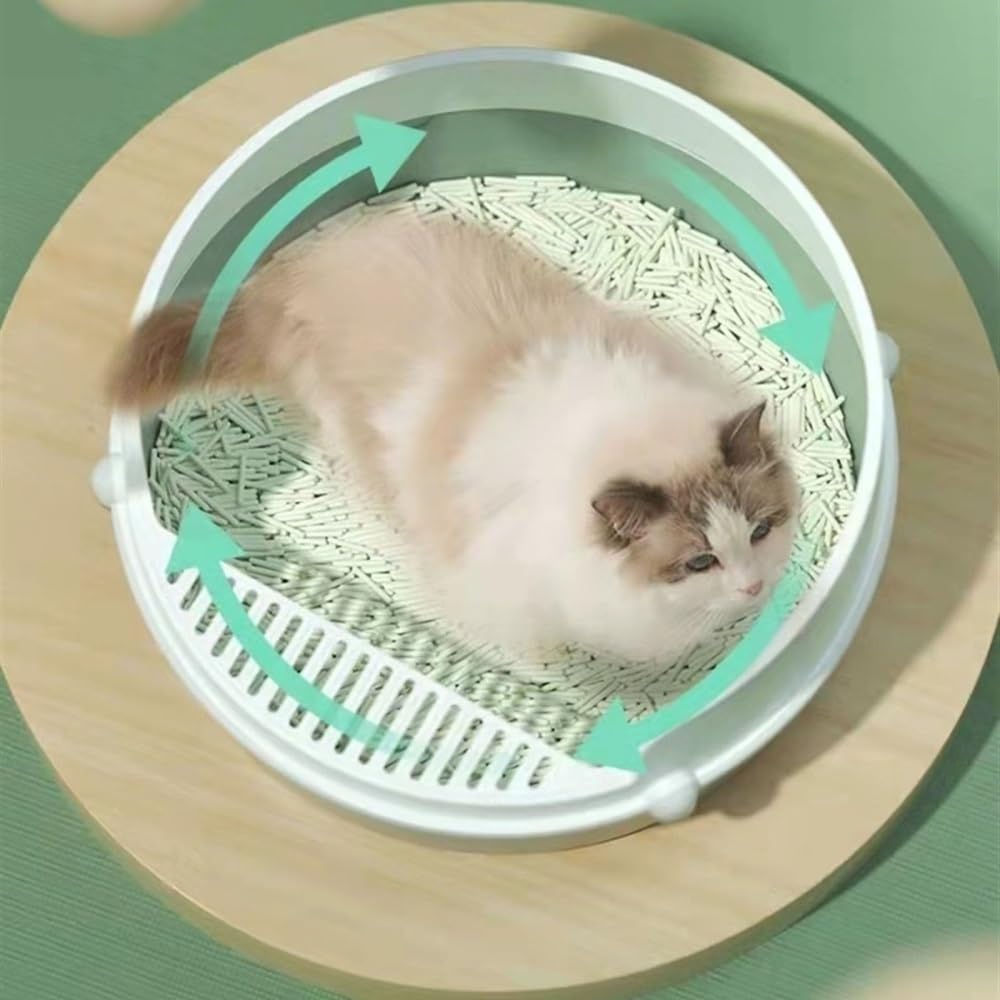 Semi-Enclosed Cat Litter Box B9336