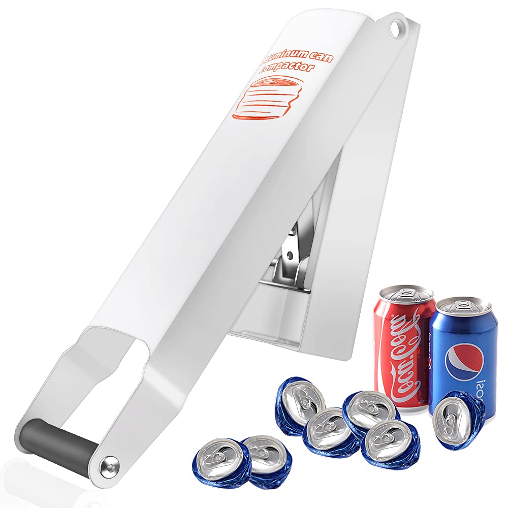 White Wall-Mounted Aluminum Can Crusher G264699