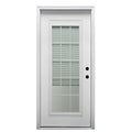 Fiberglass Smooth Primed Left Hand In-Swing Prehung Front Door Full Lite 36" x 80" L196