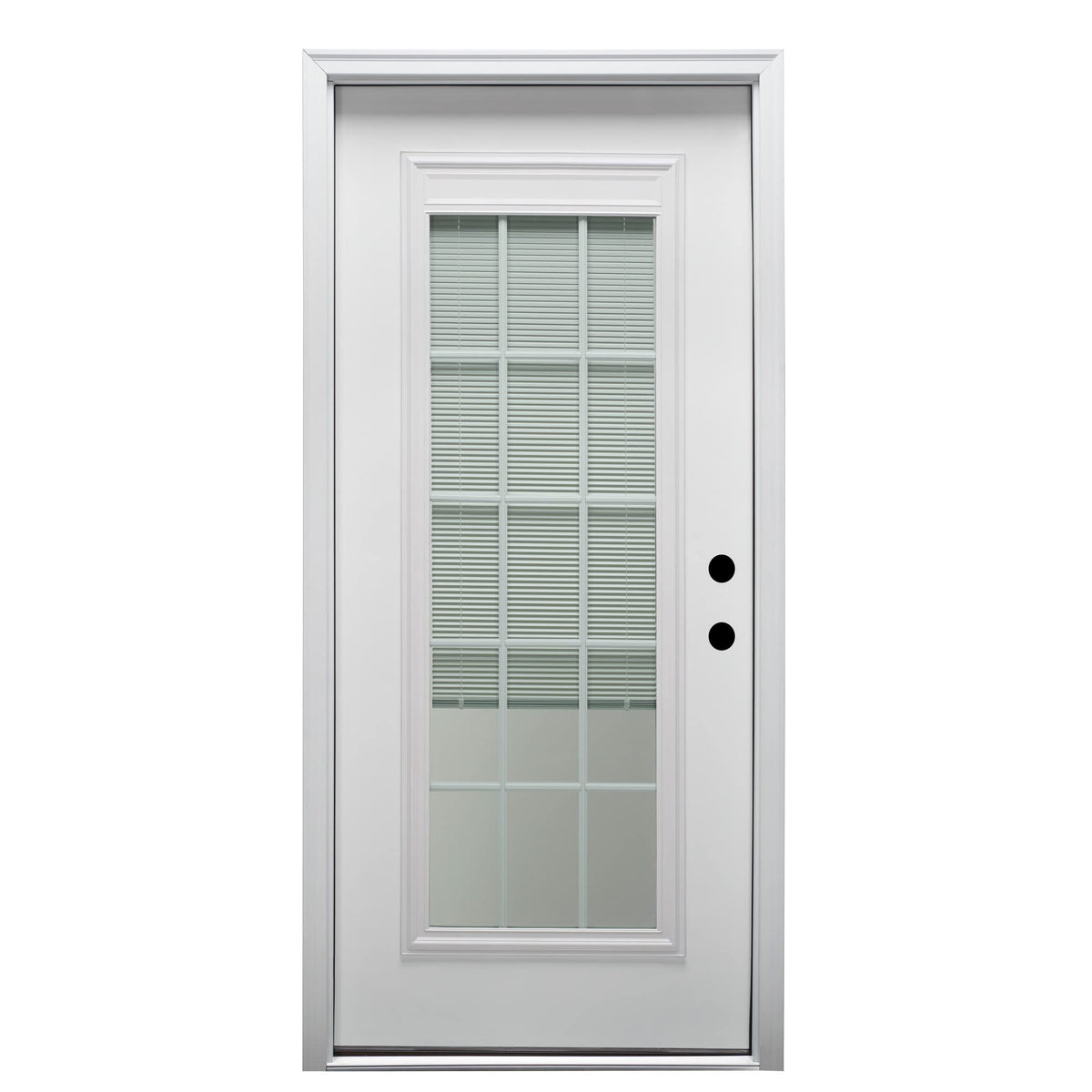 Fiberglass Smooth Primed Left Hand In-Swing Prehung Front Door Full Lite 36" x 80" L196