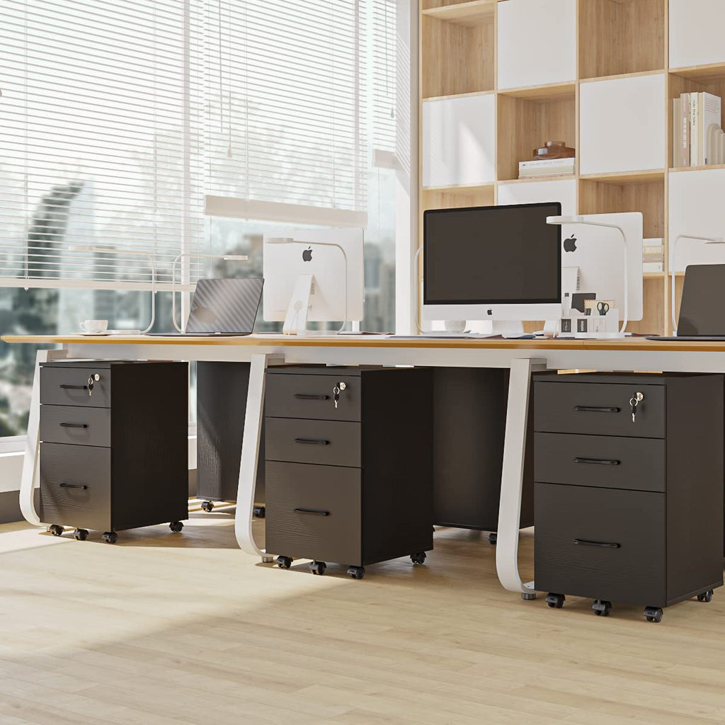 3 Drawer Wood Mobile File Cabinet G7470
