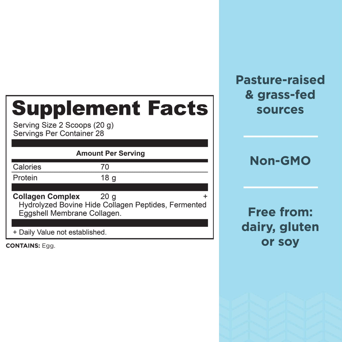 Hydrolyzed Collagen Peptides Powder, Unflavored E655