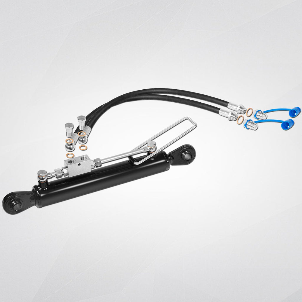 Hydraulic Top Link Cat. 1-1 with Locking Block 20 7/8” - 31 7/8” with 2 x Hose, Two-Way Check Valve Hydraulic Cylinder Set Q191