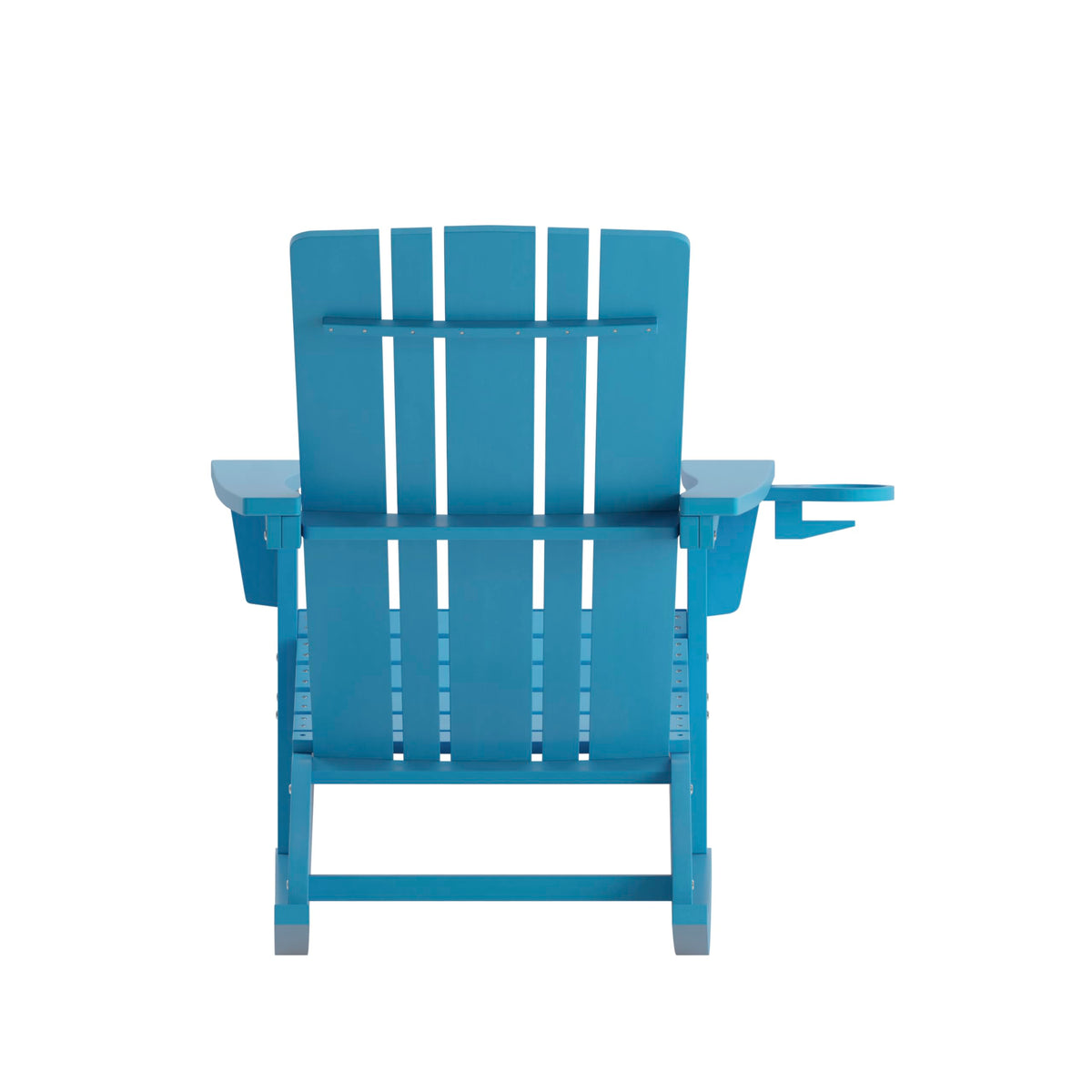 Blue Weather Resistant Poly Resin Adirondack Rocking Chair E49444