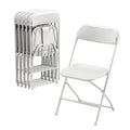 6 Pack White Plastic Folding Chair with Steel Frame X19818