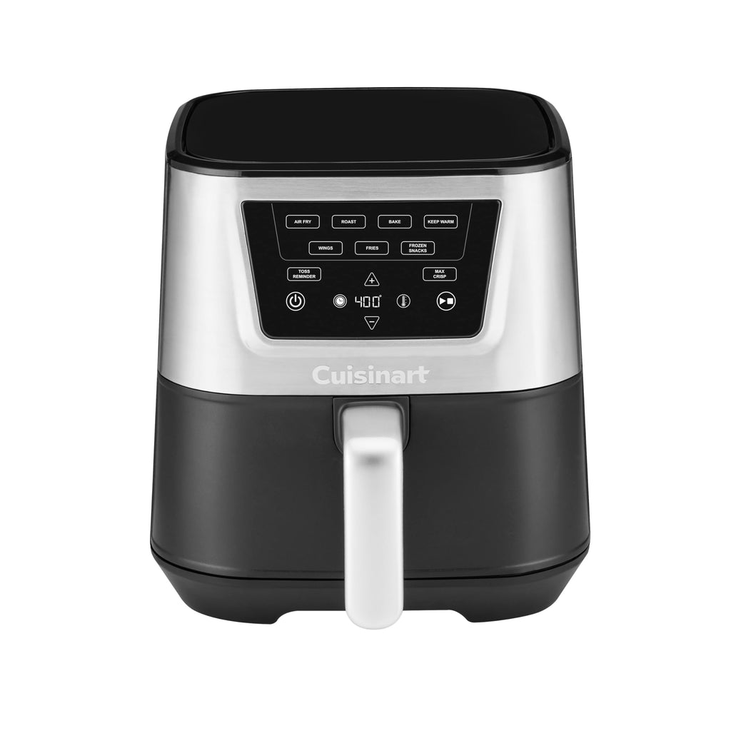 6-Quart Air Fryer with 4 Cooking Functions, Black & Stainless Steel A657446