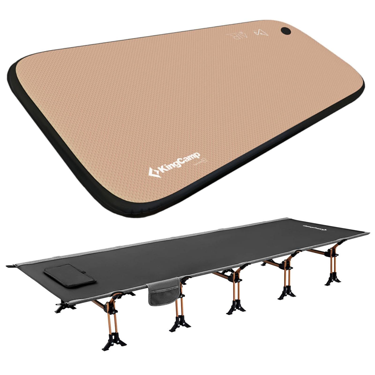 Portable Camping Cot & Single-Size Inflatable Sleeping Pad R124
