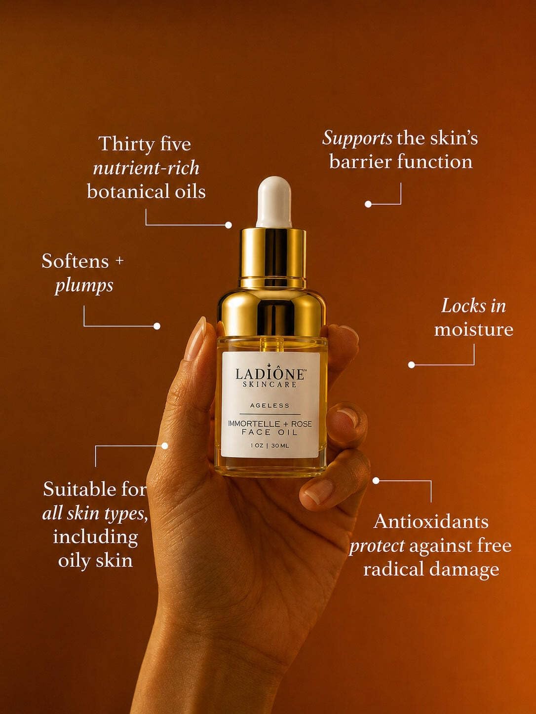 Rose Face Oil Serum 1 oz C77404