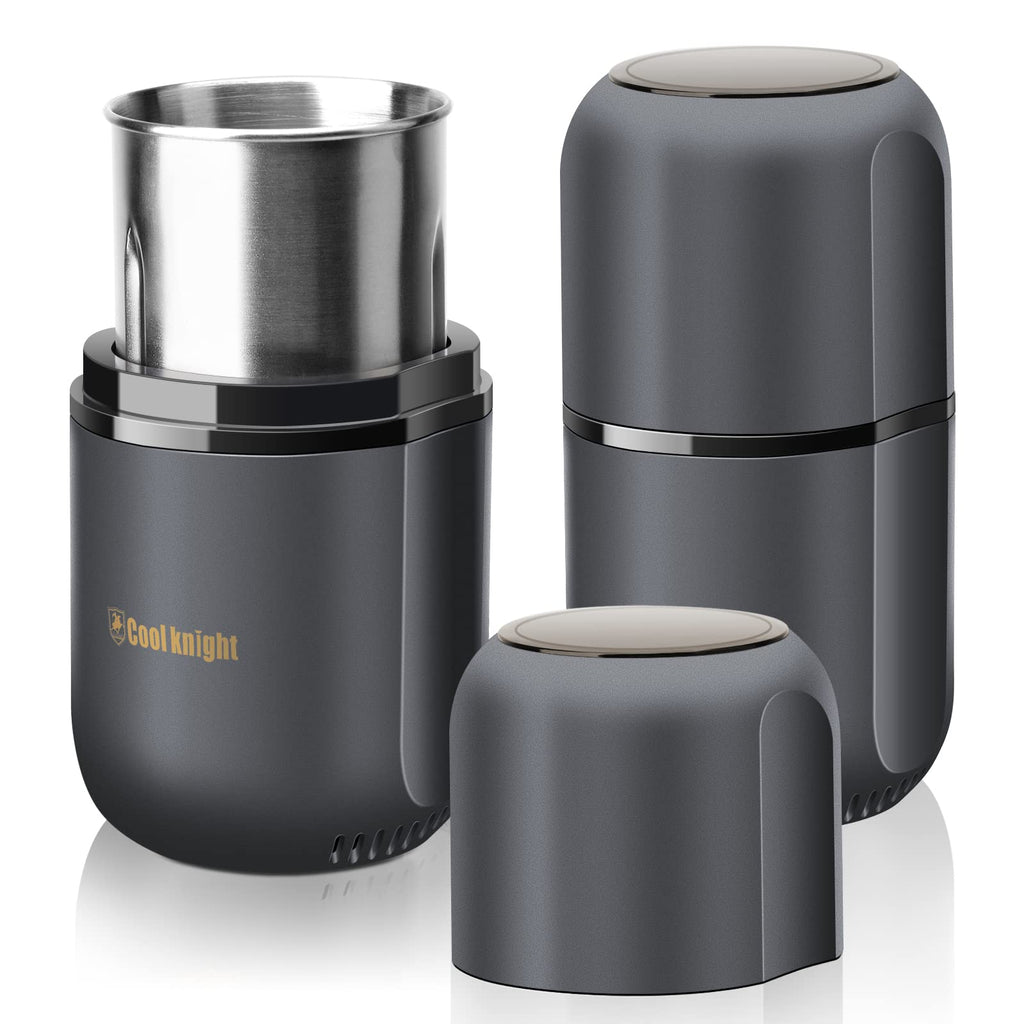 Electric Herb Grinder with Pollen Catcher 7.5" Grey A262327