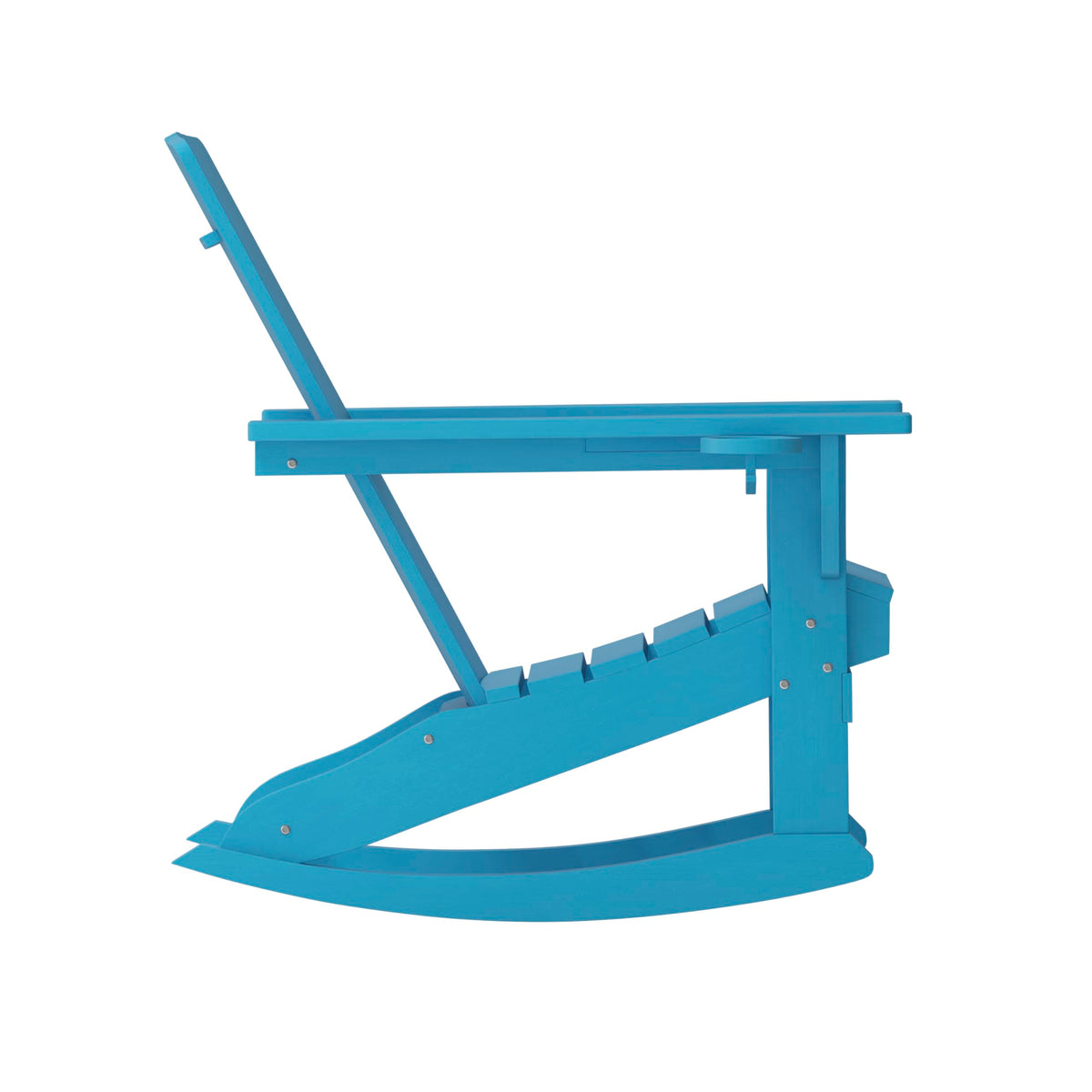 Blue Weather Resistant Poly Resin Adirondack Rocking Chair E49444