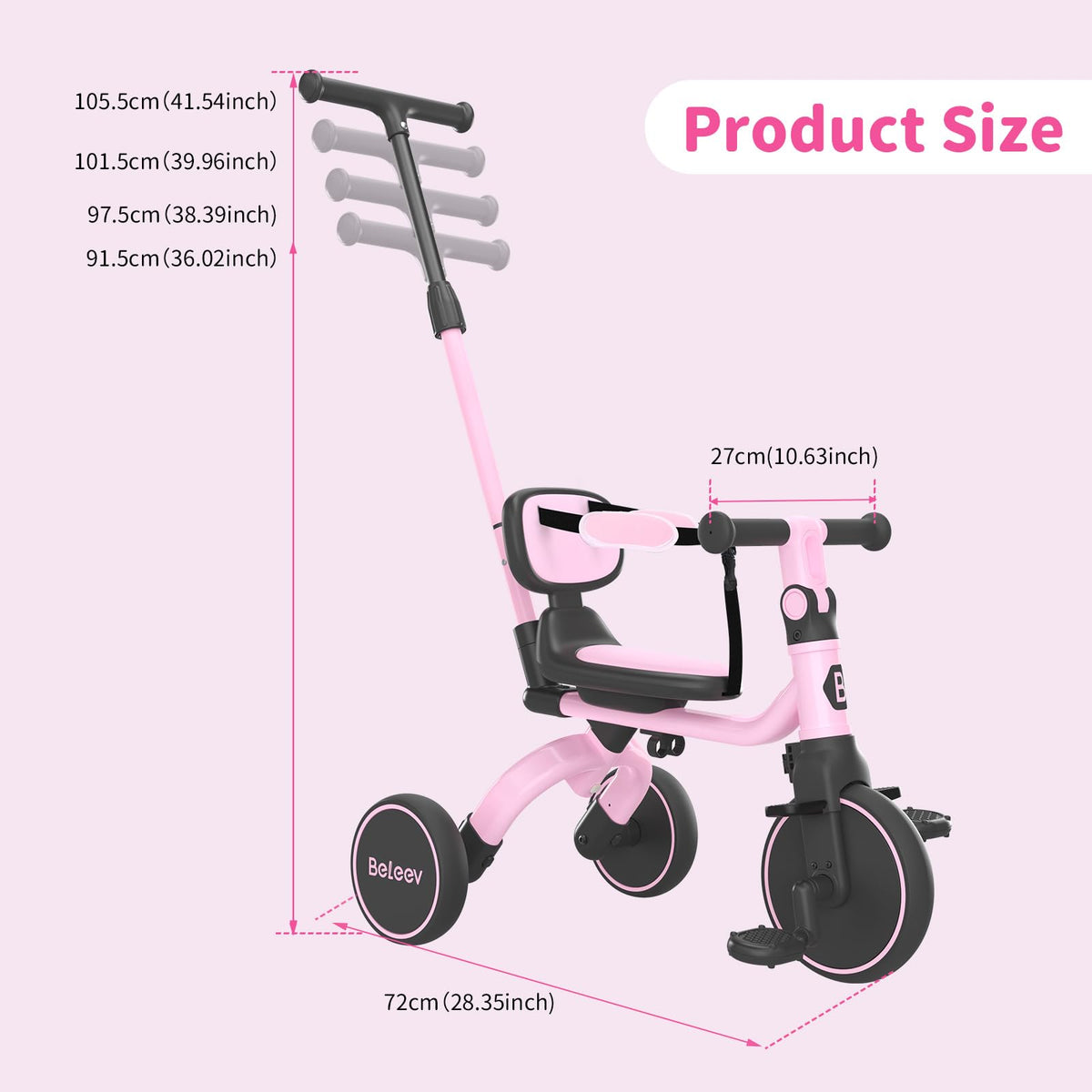 5 in 1 Toddler Tricycle & Balance Bike M111472