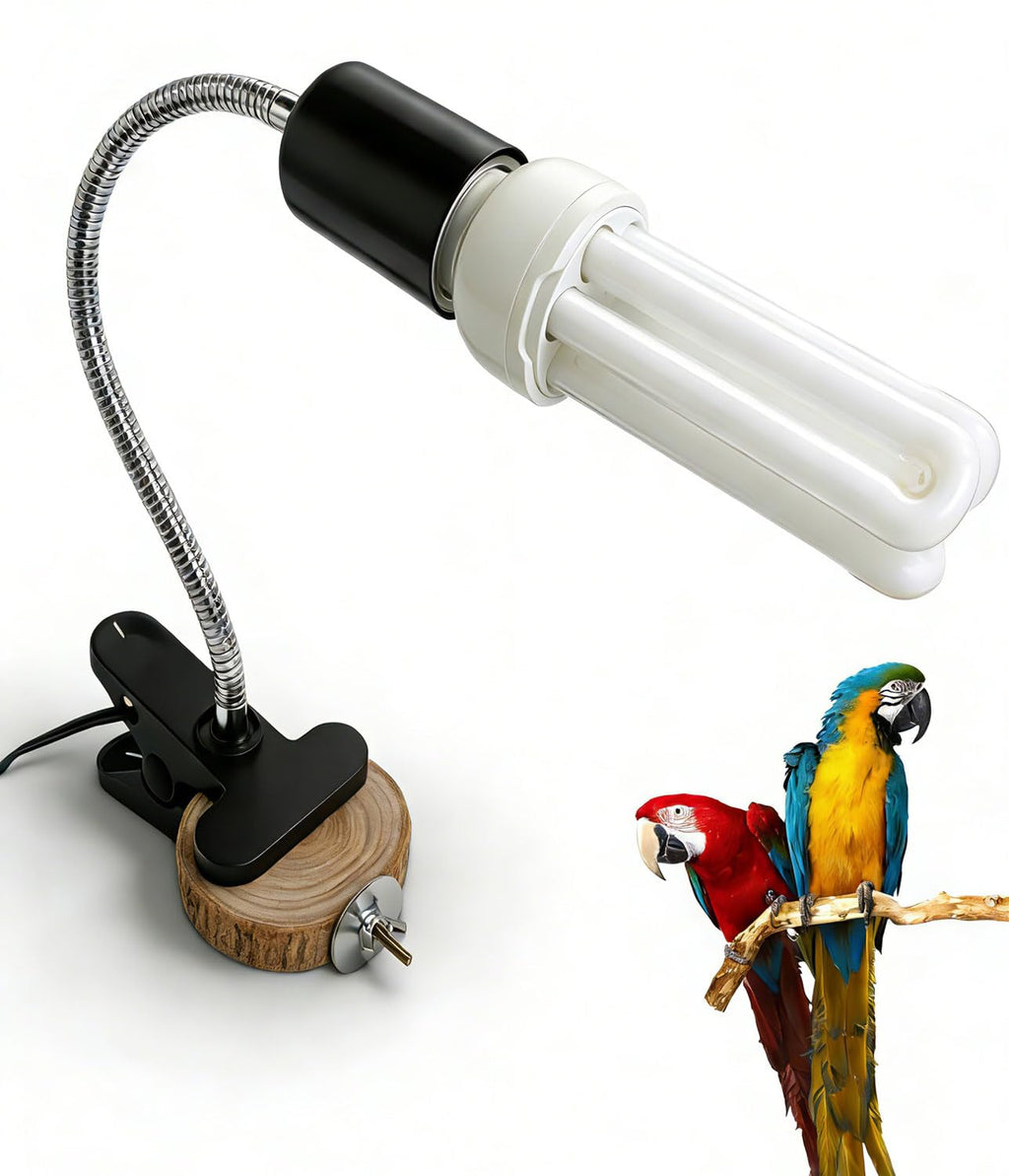 Bird Cage Light Fixture Combo Kit with 2.4 UVB UVA 20W Compact Fluorescent Bulb U161
