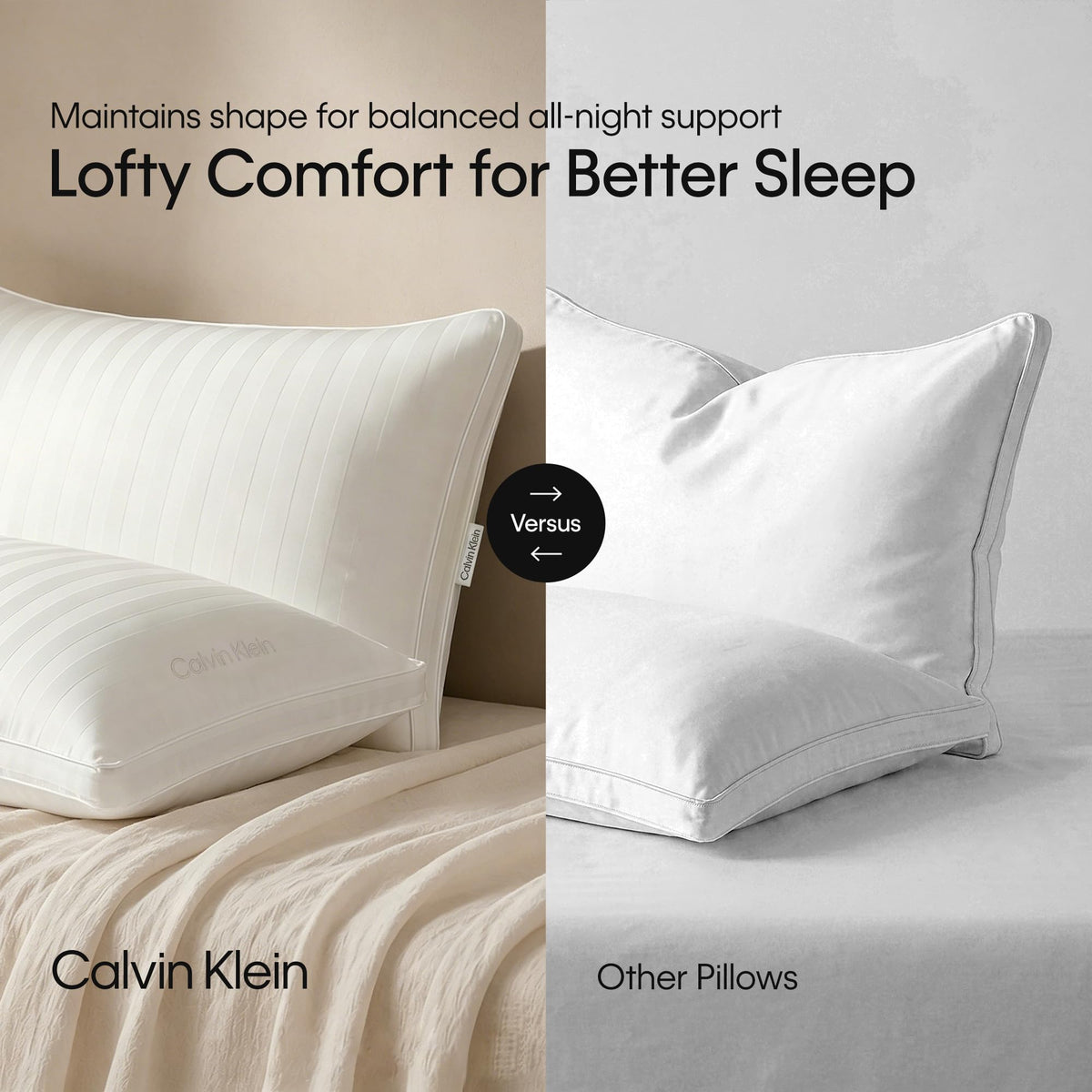 King Size Set of 2 Medium Soft Bed Pillows Q3017