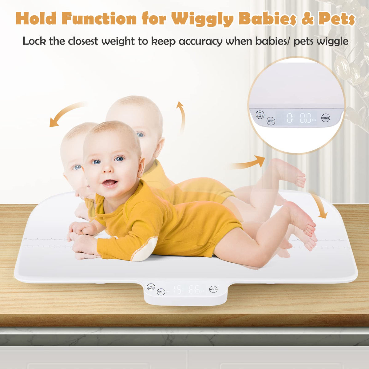 66lb Digital Baby Pet Scale with Smart App Control H26780