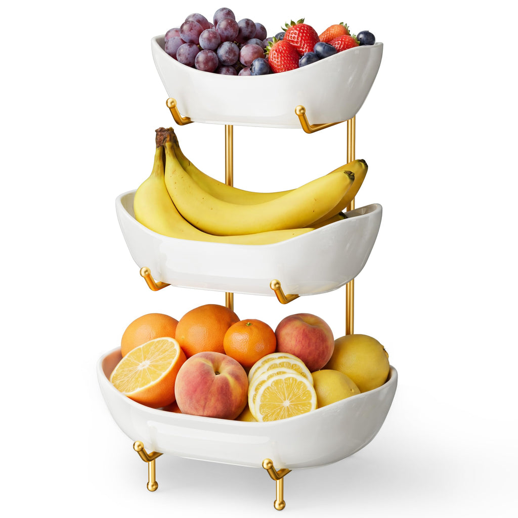 Ceramic 3 Tier Fruit Bowl F24681