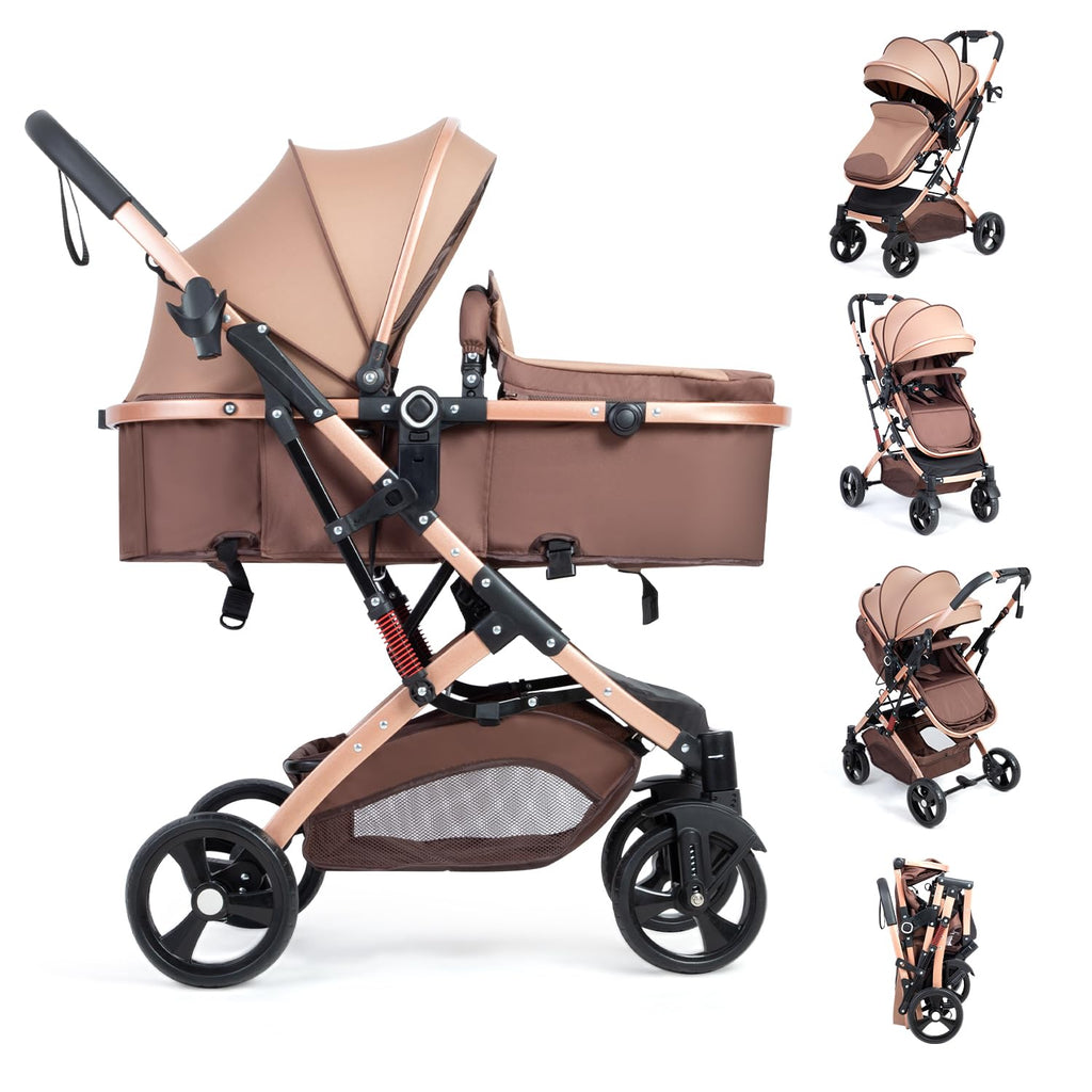 Reversible 2 in 1 Foldable Baby Stroller with Adjustable Backrest E897815