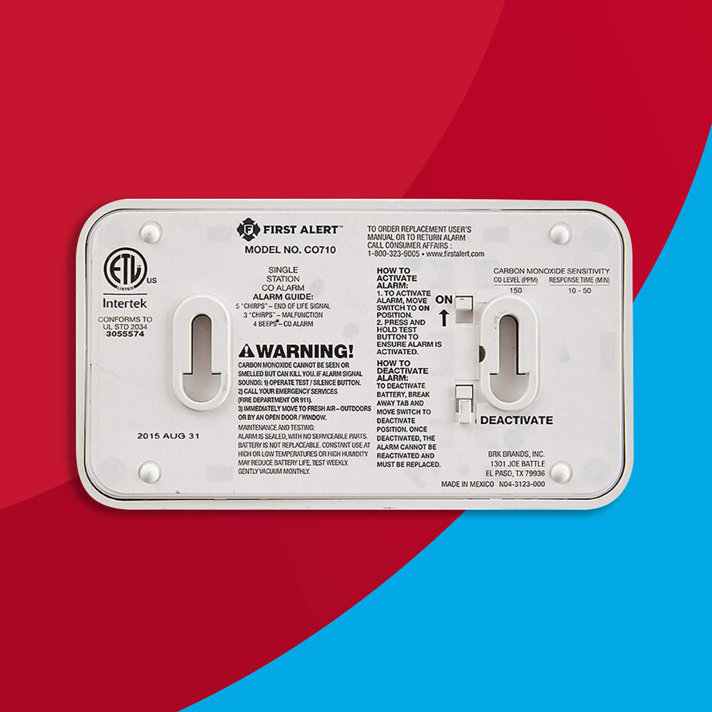 10-Year Battery Carbon Monoxide Alarm with Digital Display H7617
