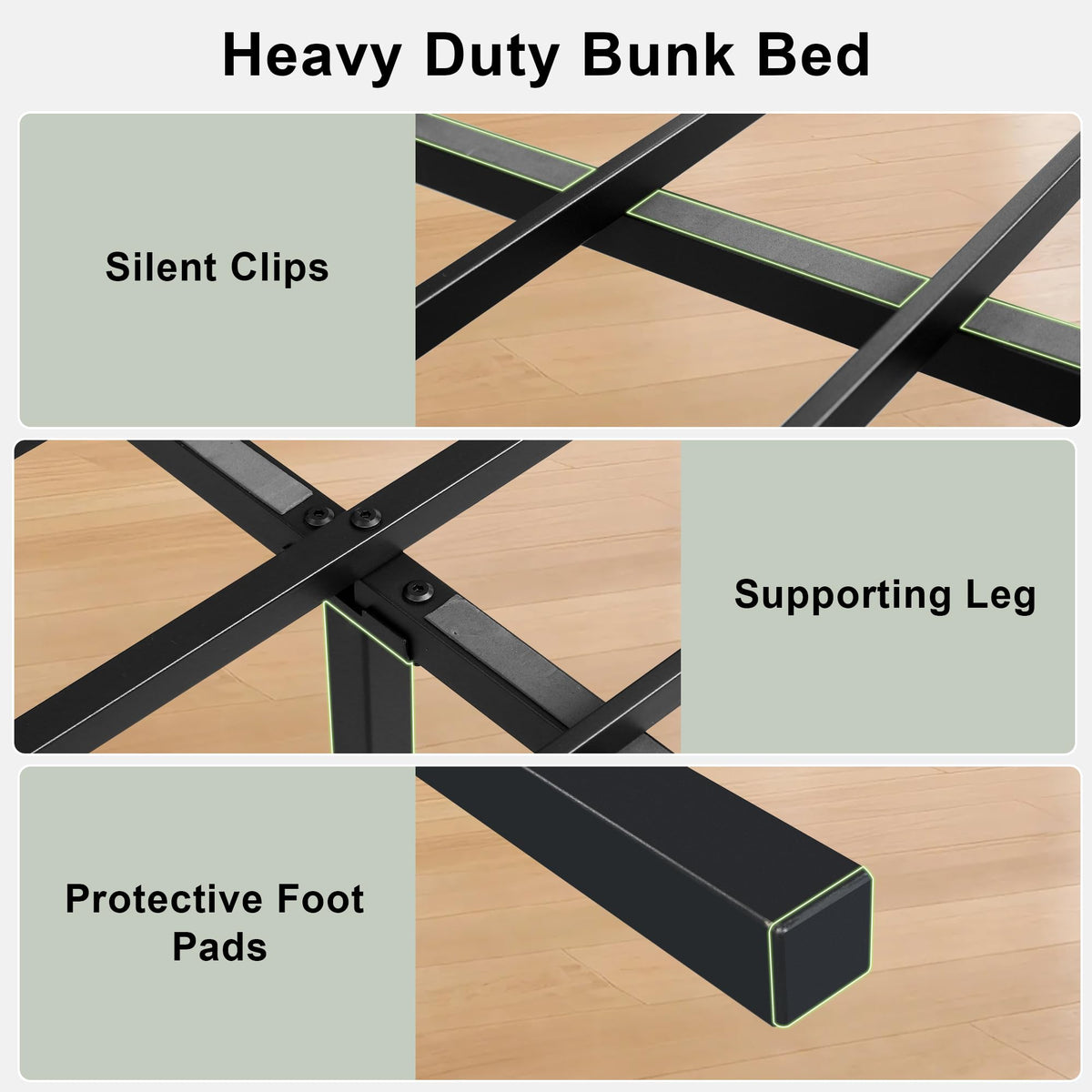 Black Twin Over Full Size Bunk Beds T88455