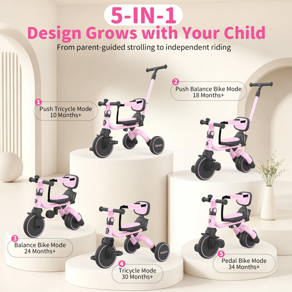 5 in 1 Toddler Tricycle & Balance Bike M111472
