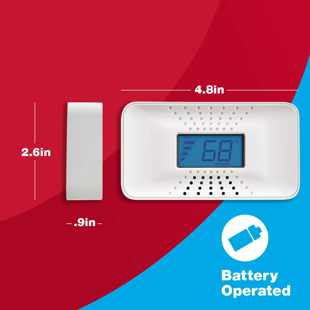 10-Year Battery Carbon Monoxide Alarm with Digital Display H7617