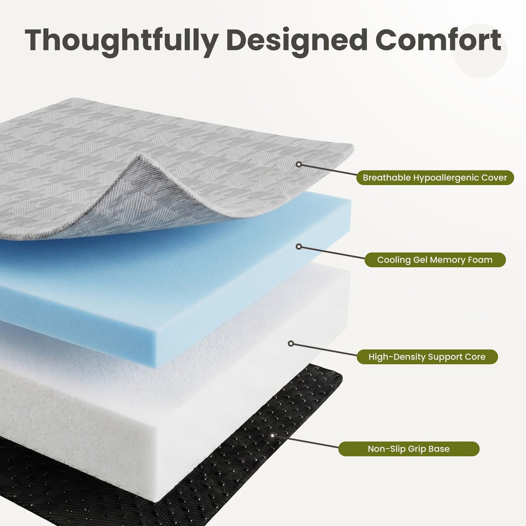 6" Trifold Full Size Memory Foam Mattress Q74808