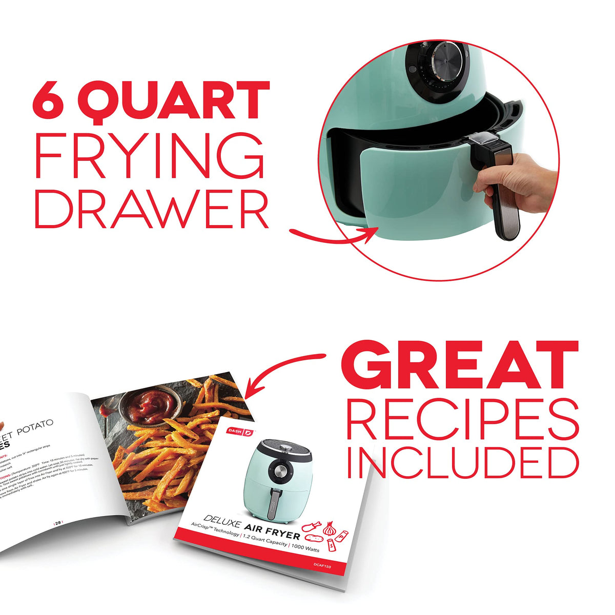 6 Quart Nonstick Air Fryer Z5061