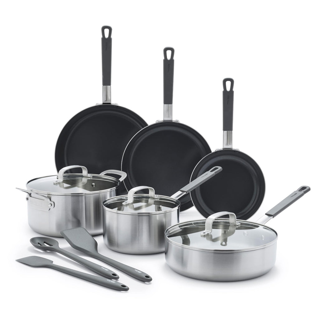 Stainless Steel 12 Piece Nonstick Cookware Set B23871