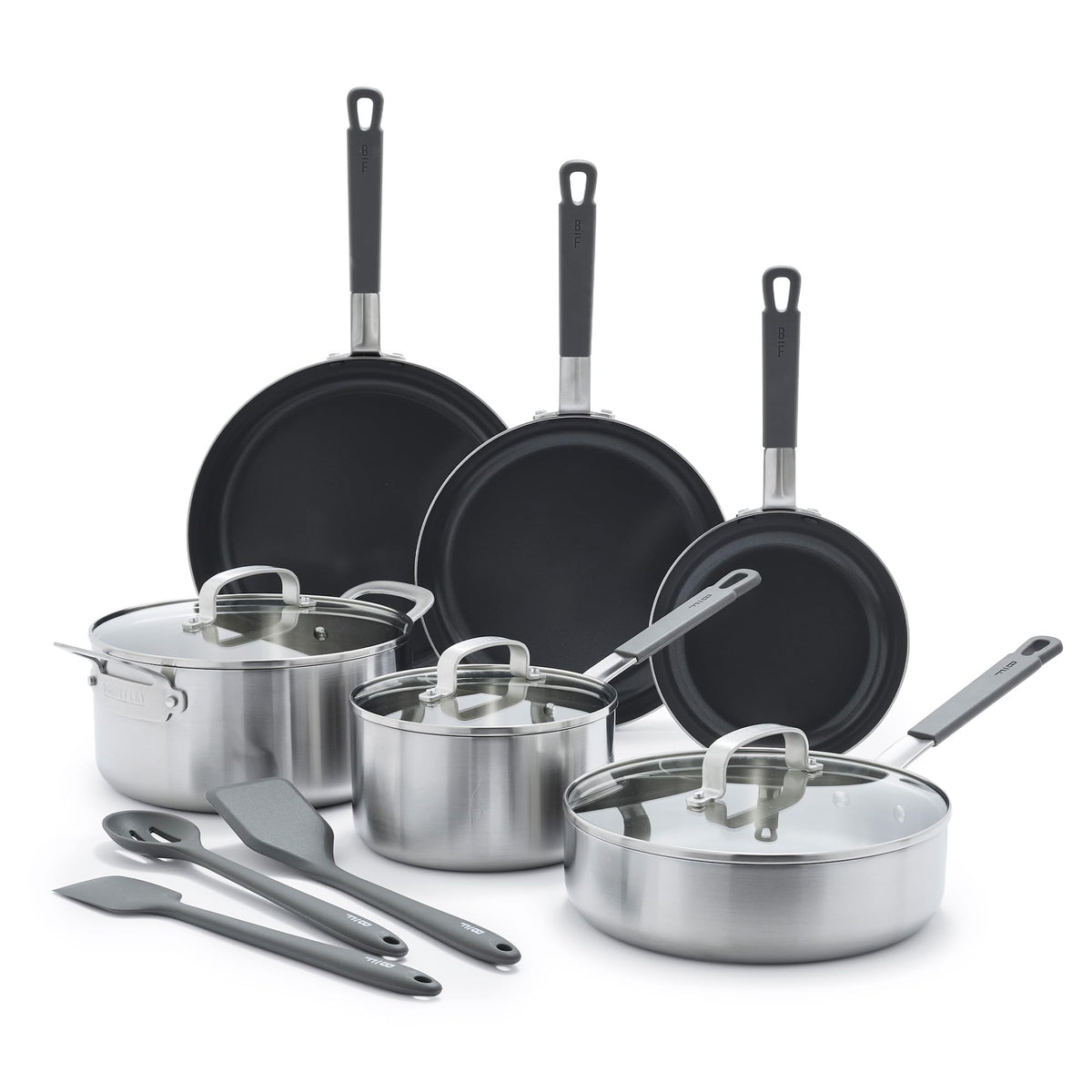 Stainless Steel 12 Piece Nonstick Cookware Set B23871