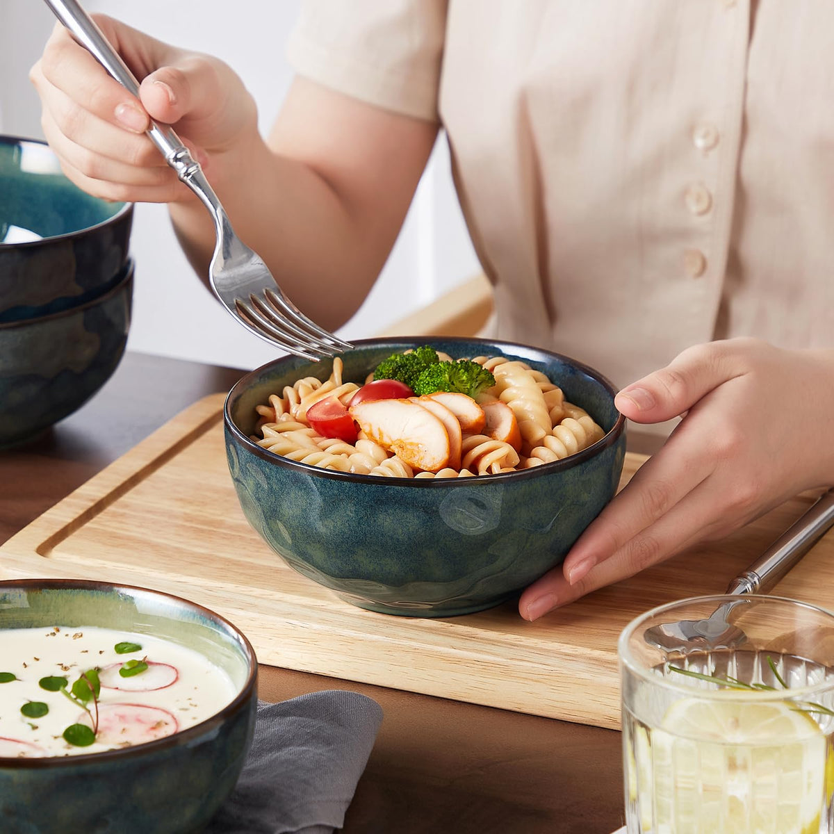 Ceramic Green Bowls Set of 4 S24441