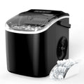 Countertop Ice Maker with Self-Cleaning, Ice Spoon and Basket, Black O585817