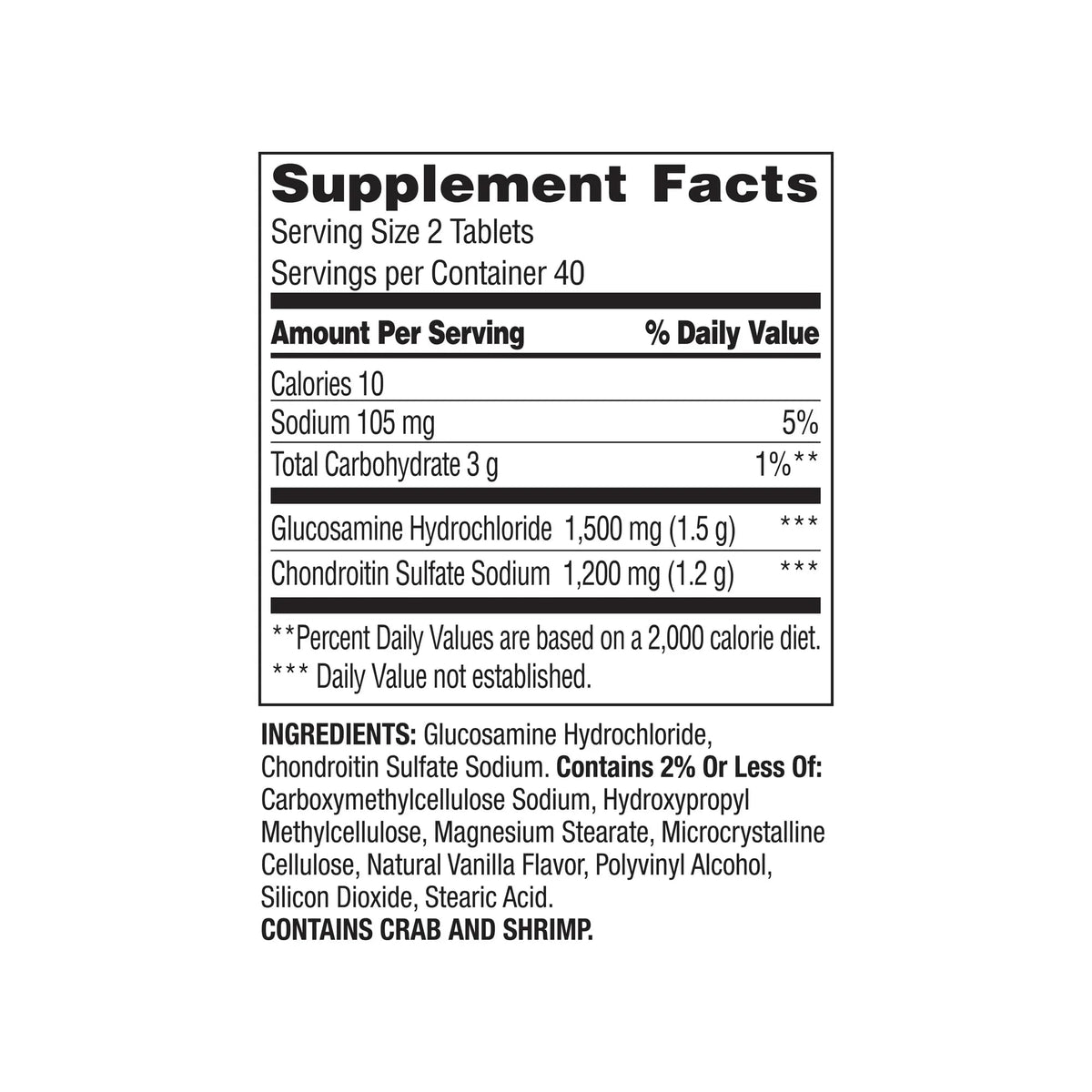 Glucosamine Chondroitin 80 Tablets 2-Pack V612